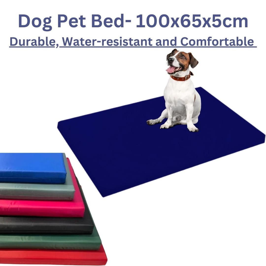 Image of Memory Foam Dog Pet Bed Mat, 100x65x5cm, Hypoallergenic, Water-resistant cover || ""}